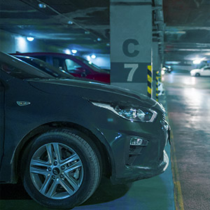 Civic Theatre Parking: garage with cars